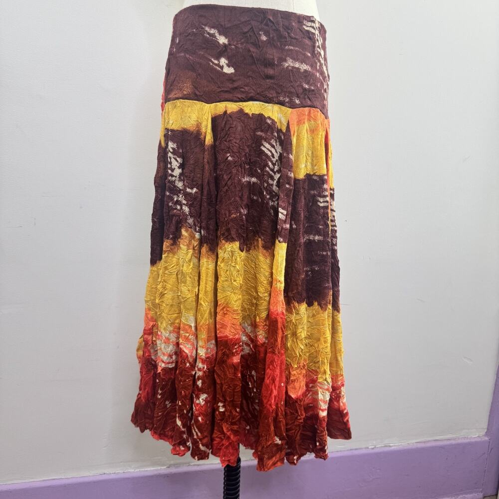 Vintage Y2K Dick & Jayne Tie Dye Dip Dye Fairy Indie Boho Midi Skirt S